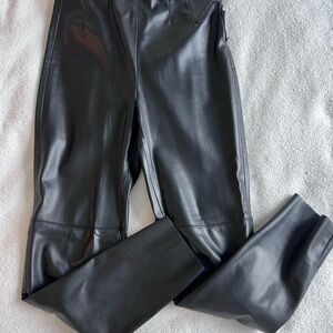 Zara Black Faux Leather Leggings